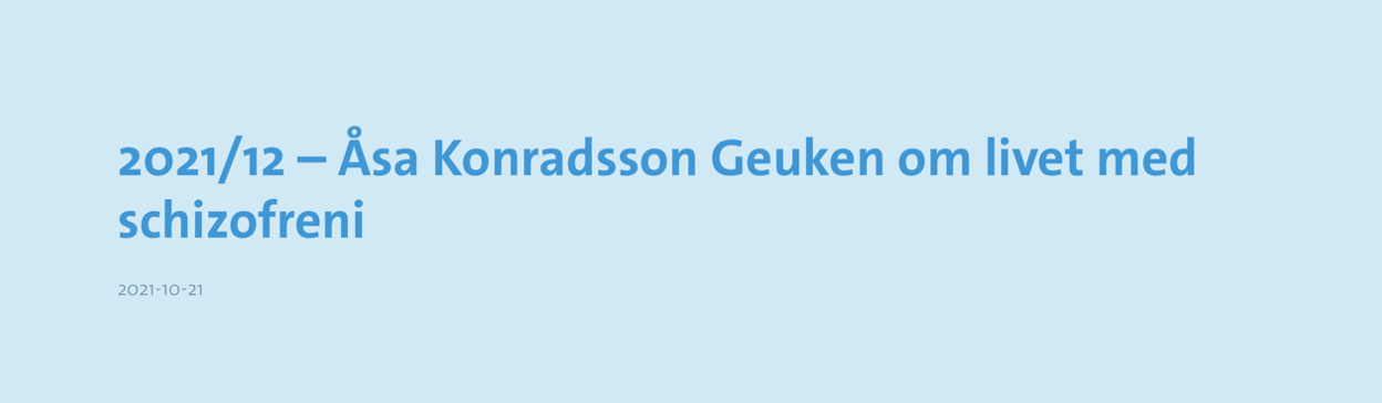 Podcast – Nationell Samverkan för Psykisk Hälsa (NSPH) 2021