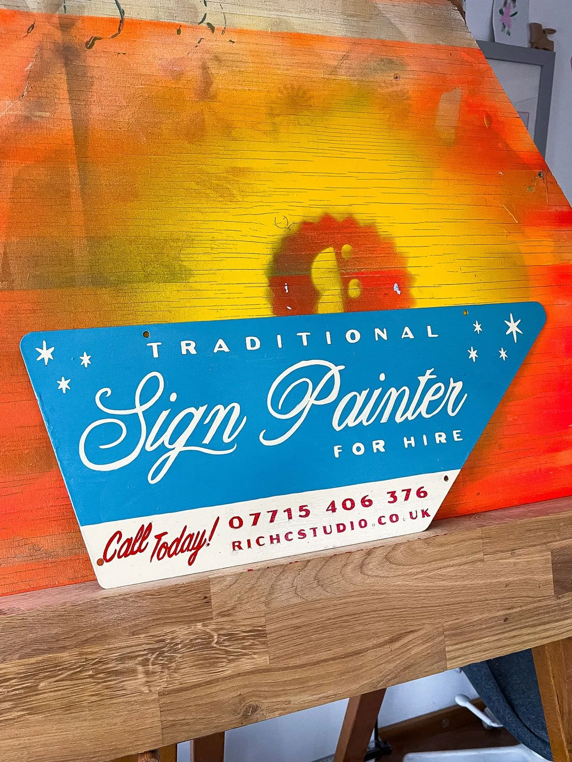 Rich C Studio. Traditional hand-painted sign writing studio based in Frome. Working with local businesses and entrepreneurs. Services include brand identity, custom logos, book layouts, printed material, shop facias, and A-Boards.