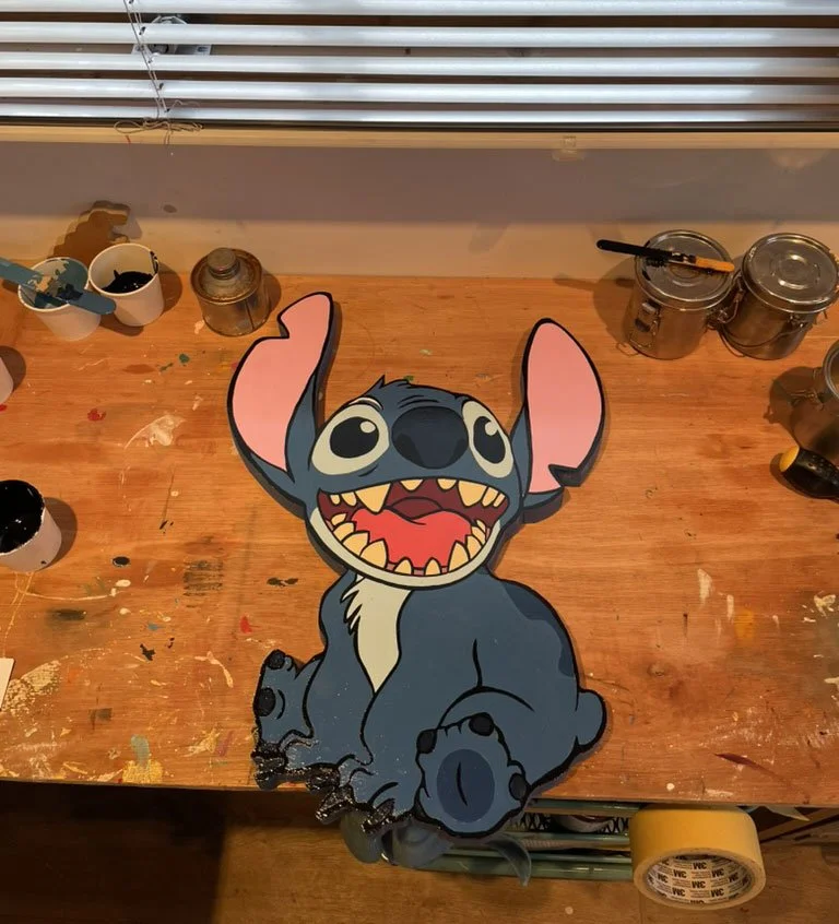 Lilo and Stich woodcut