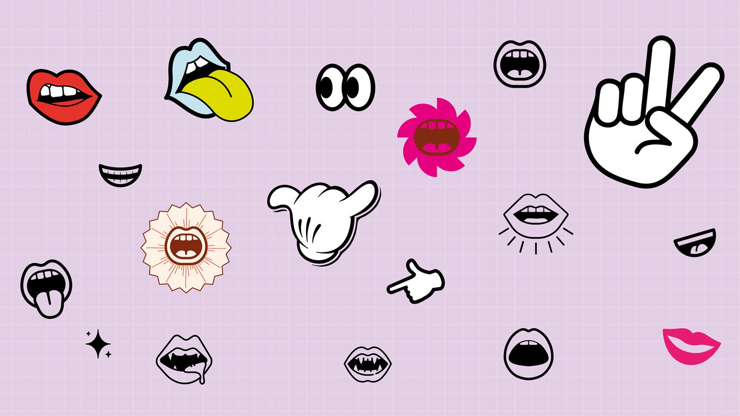 Loud Mouth was a project that never got finished – but the concept was too fun not to share. A bold, flexible logo that works as simple type or with illustrated elements layered in, even topped off with branded stickers. Funky, loud and full of perso
