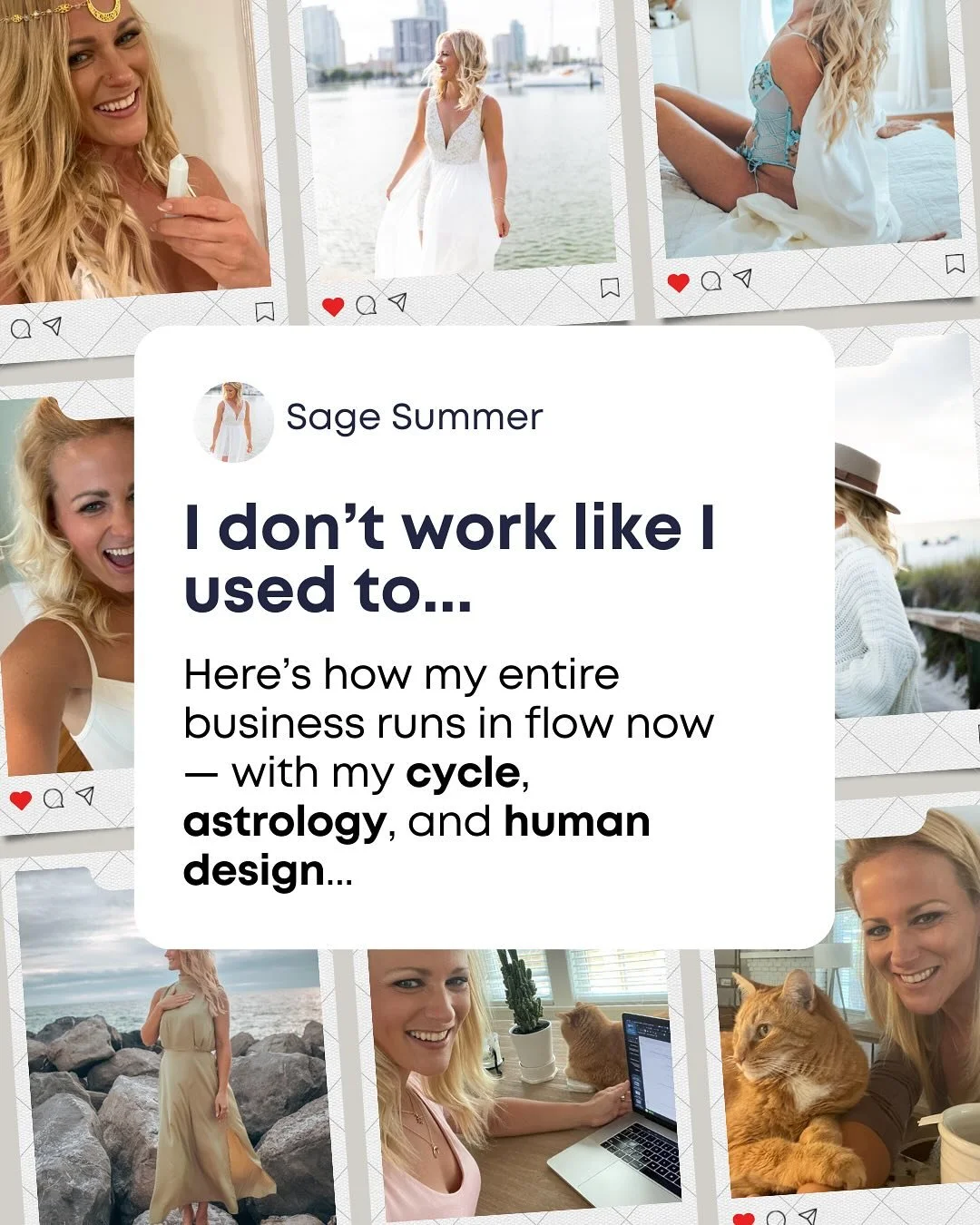 The way I work these days is entirely different from how I did just a couple years ago...⁣
⁣
Back then, I&rsquo;d heard about things like syncing your schedule to your cycle and using astrology to guide your timing&hellip; but even that felt like too