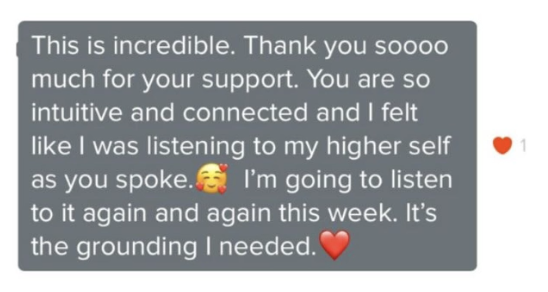 Text message expressing gratitude and support