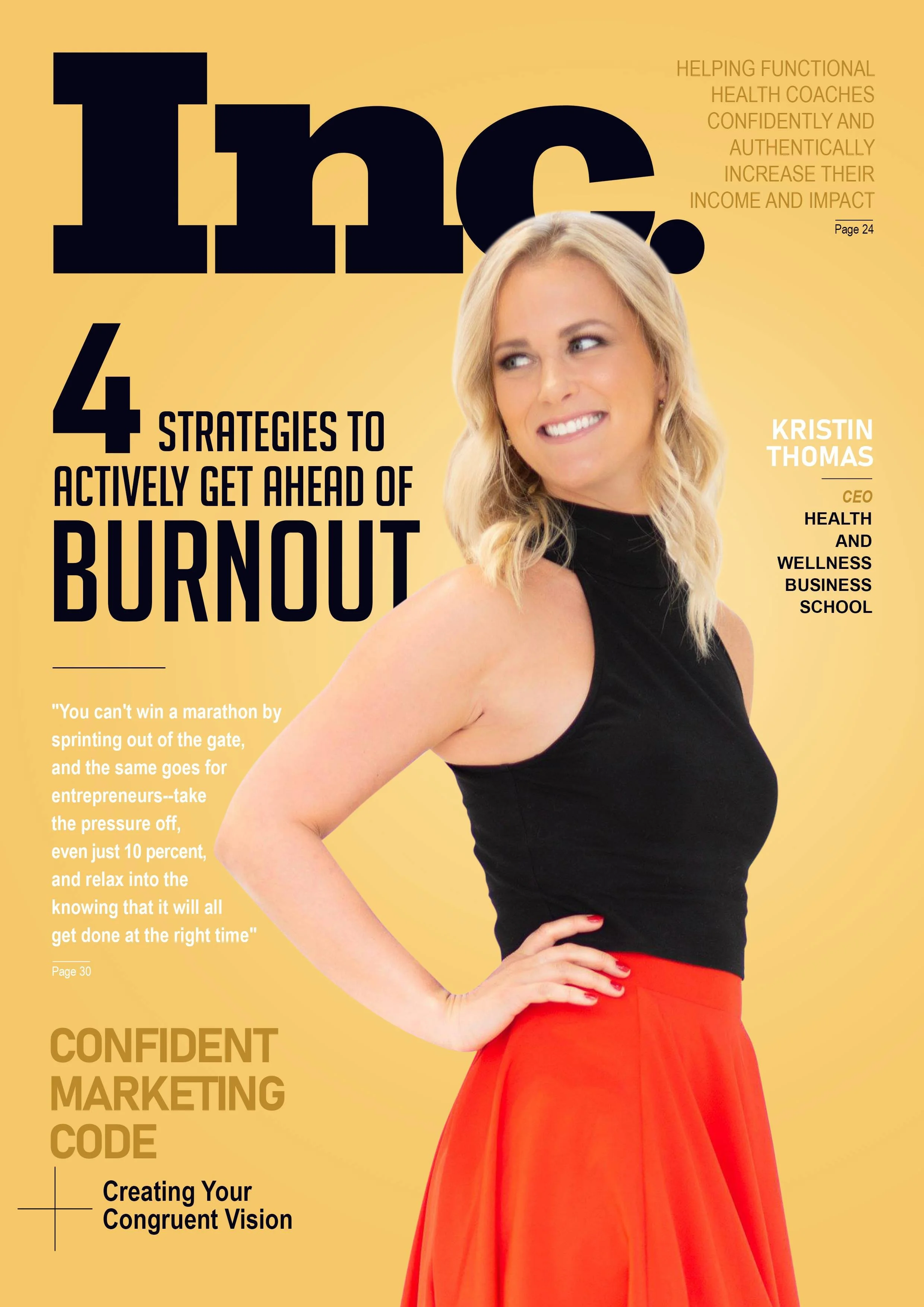 Cover of INC magazine featuring Kristin Thomas