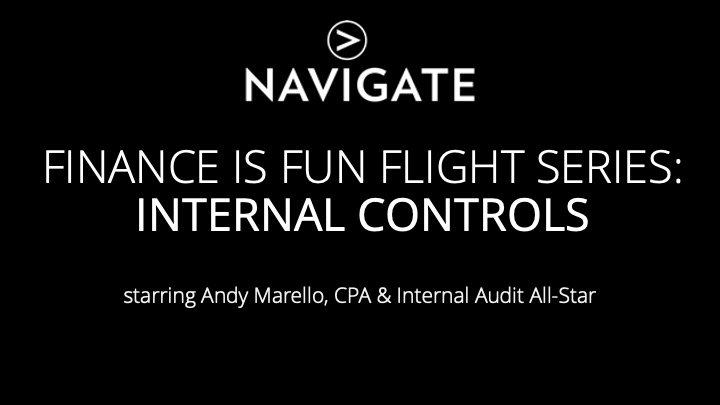 Finance is Fun Flight Series - INTERNAL CONTROLS