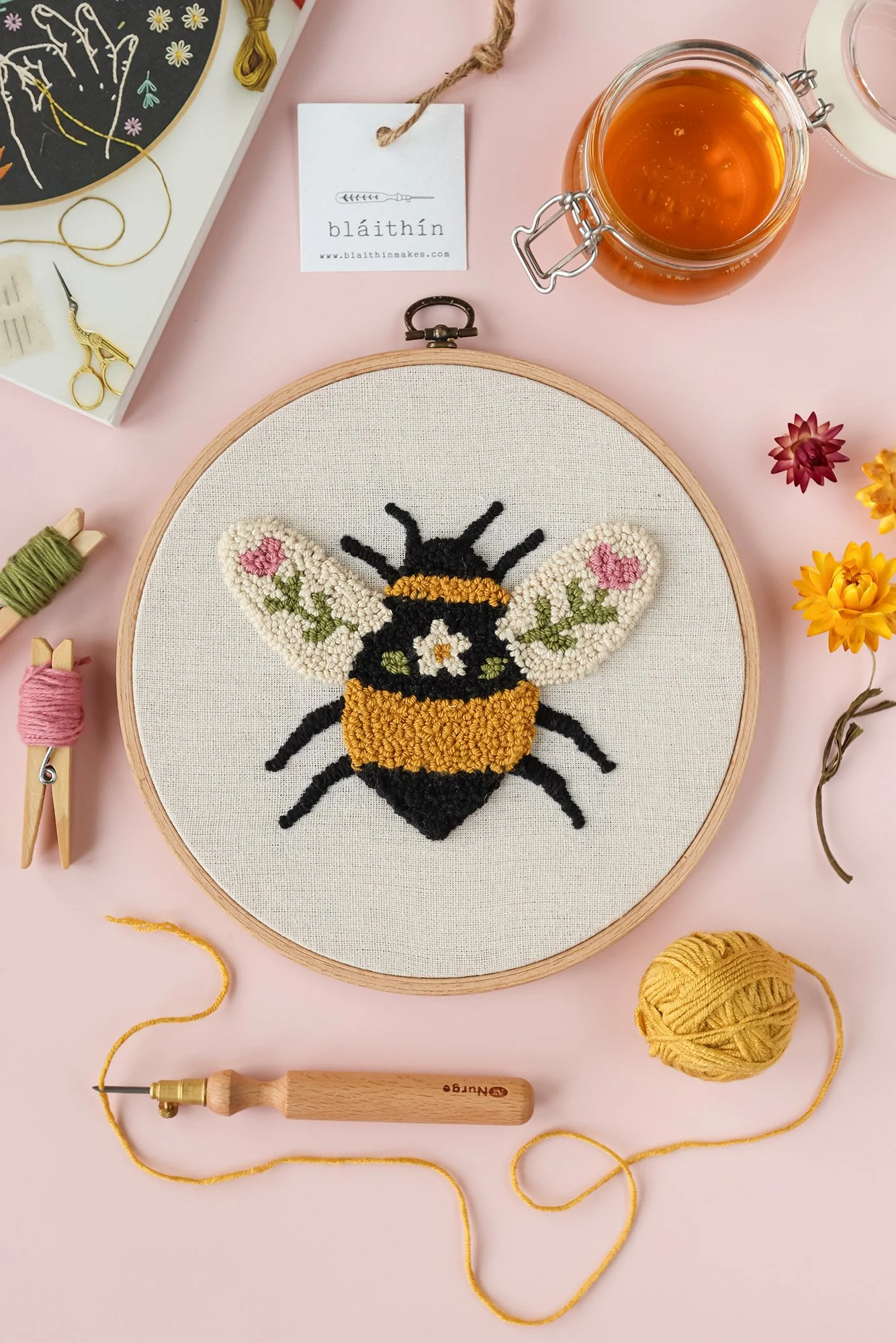 quirky handmade gift punch needle design