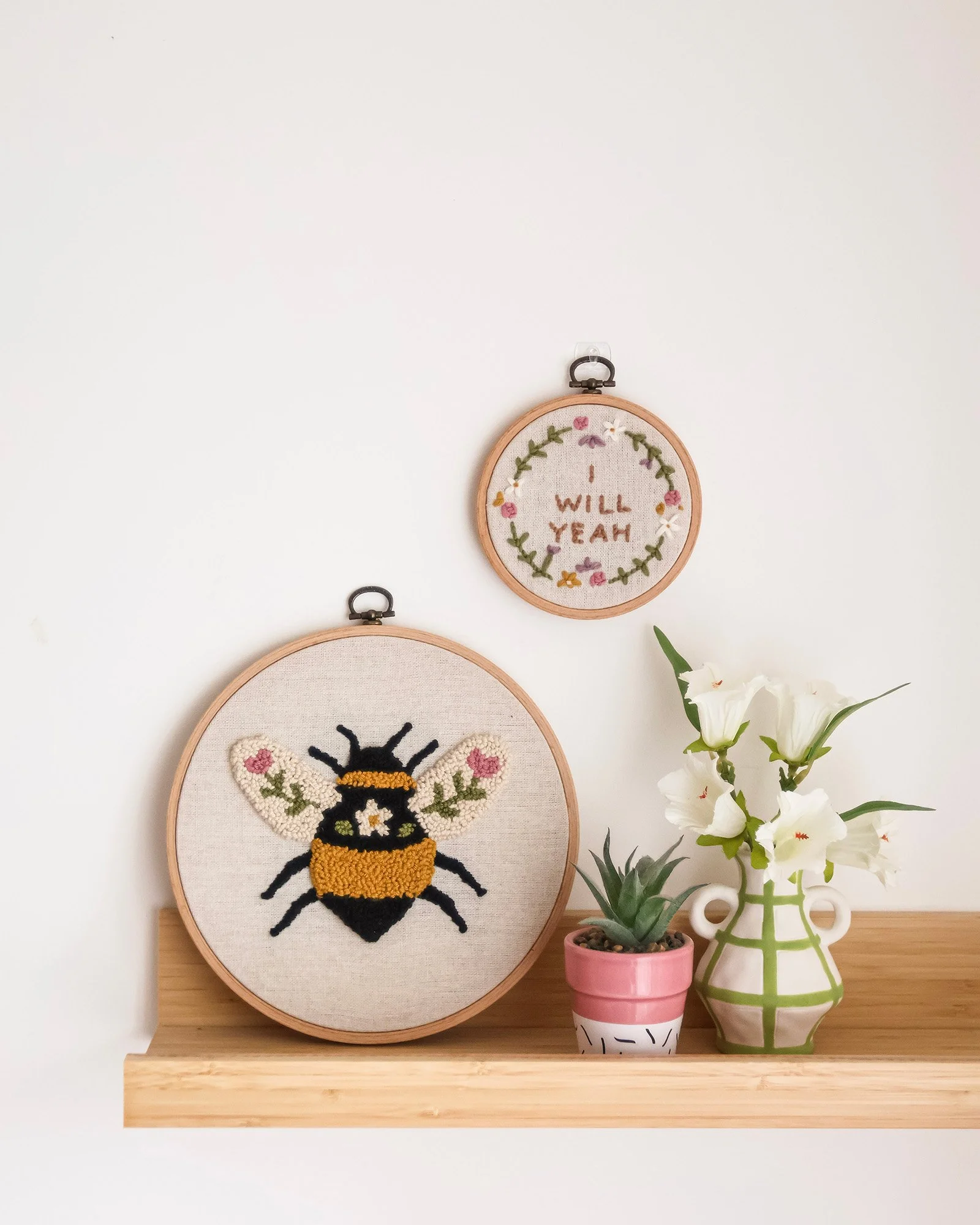 Punch Needle Embroidery folk art bumble bee.jpg