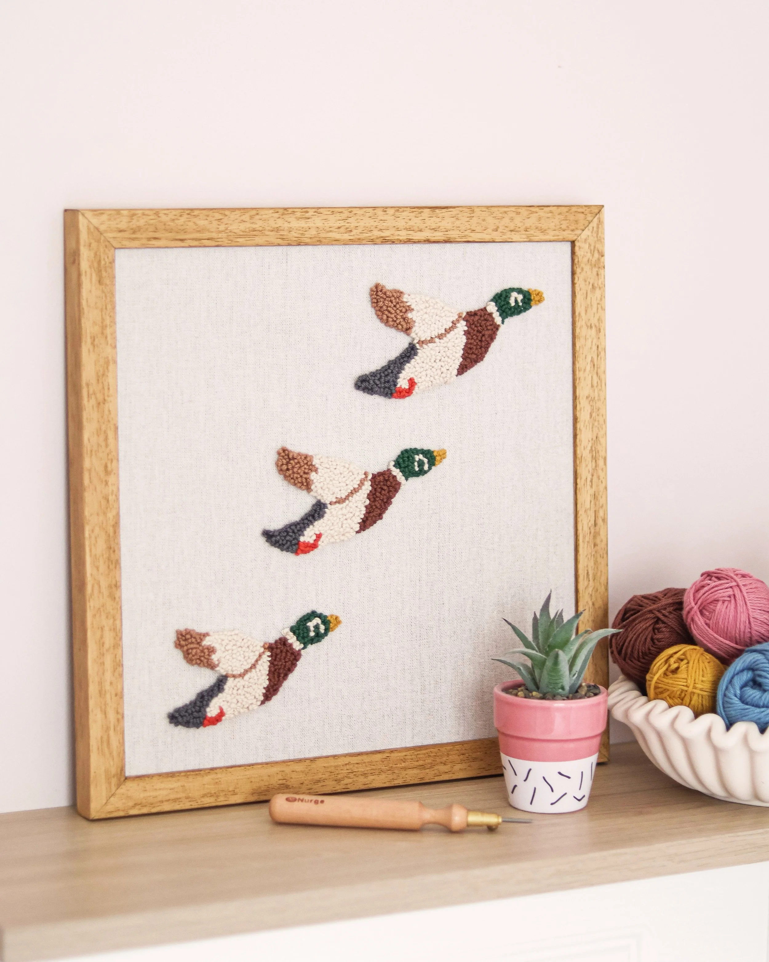 punch needle handmade gift Ireland colourful textile art