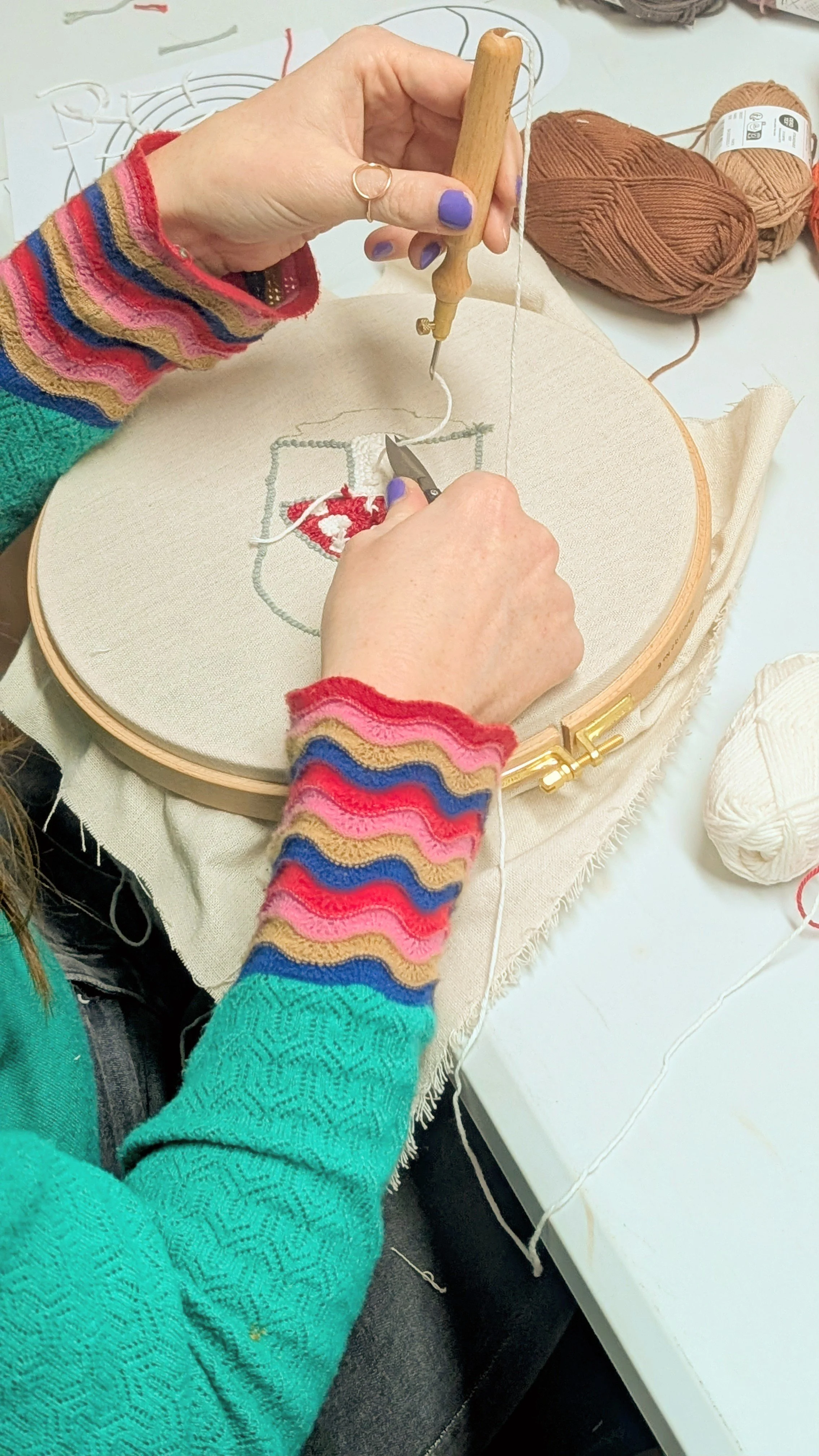 punch needle embroidery workshops kildare Dublin wicklow