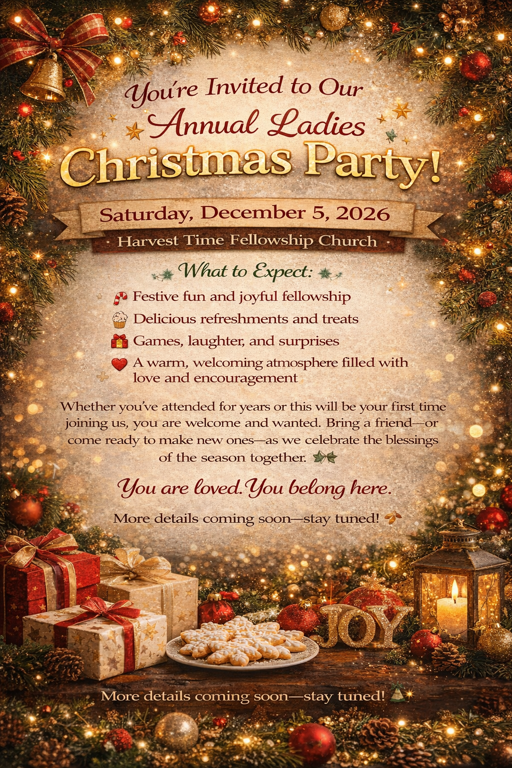 Harvest Time Fellowship Ladies’ Annual Christmas Party