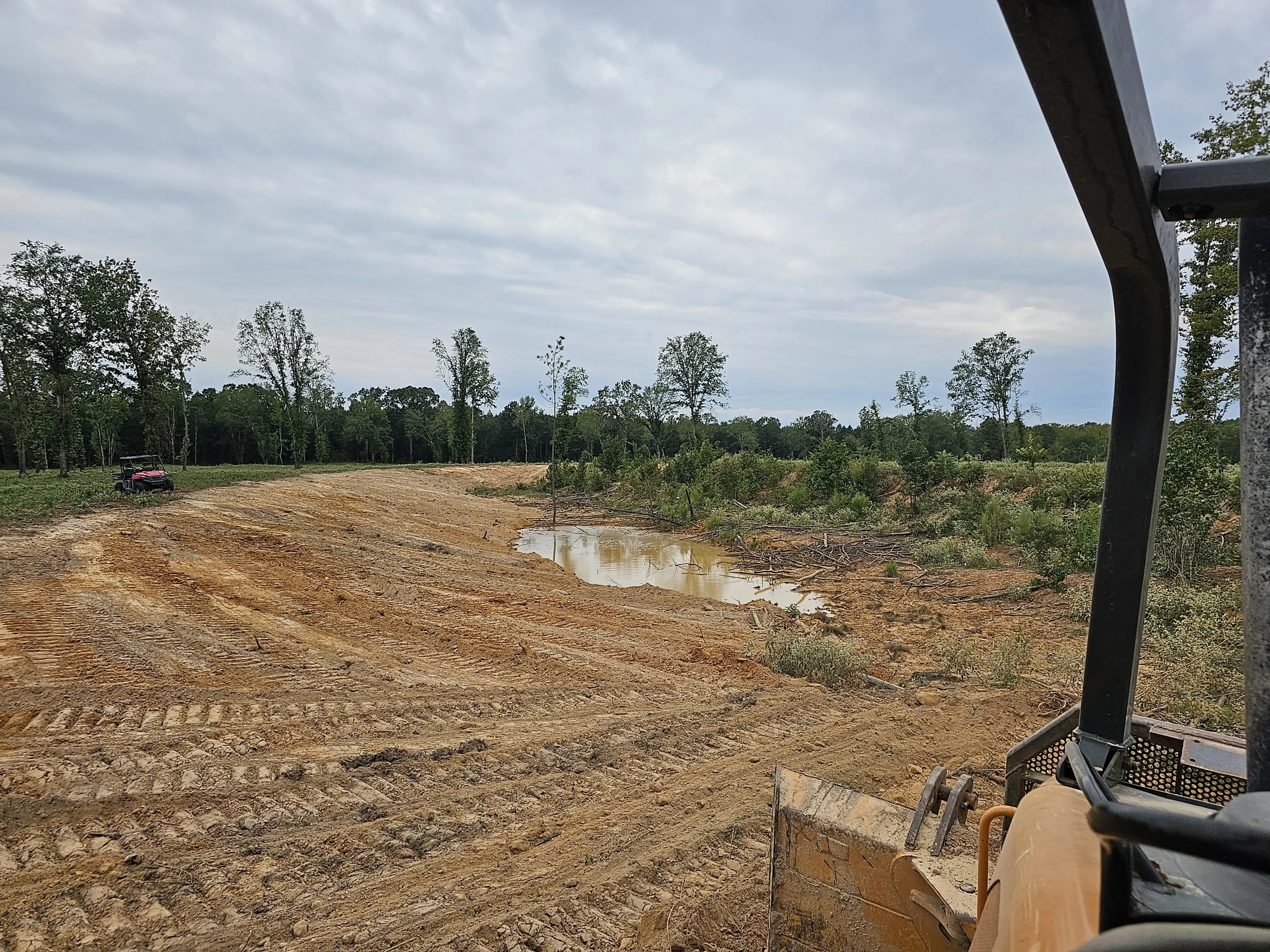 Dug out a pond for a local customer!