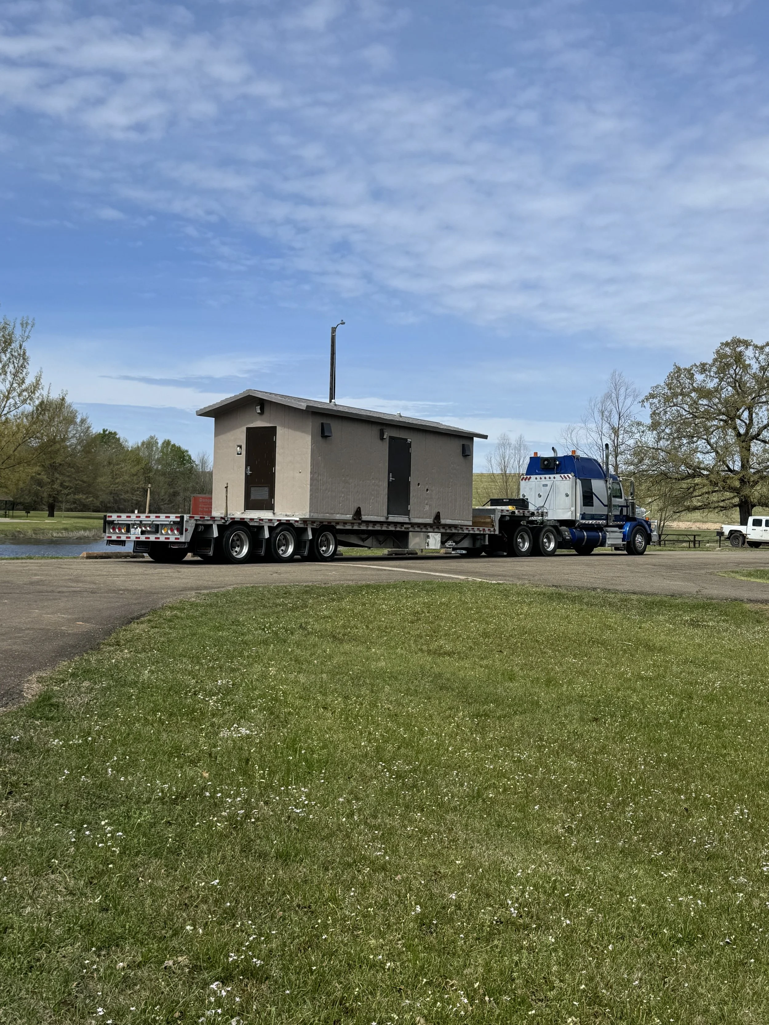 Restroom Building Install at Millwood Lake