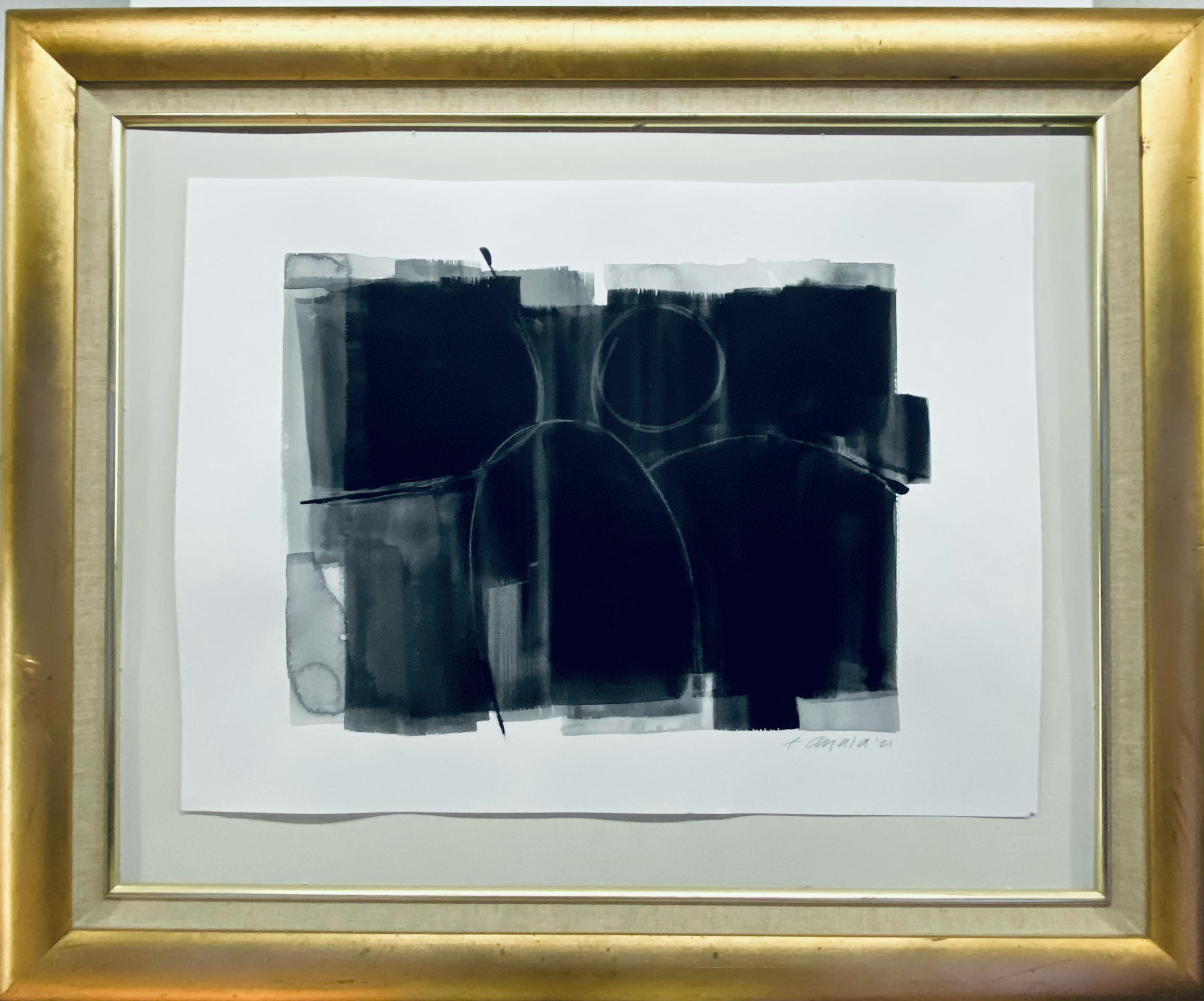 ERNIE'S JAZZ 
|  28"X33.5" GOLD FRAMED LINEN MATT | $900.

