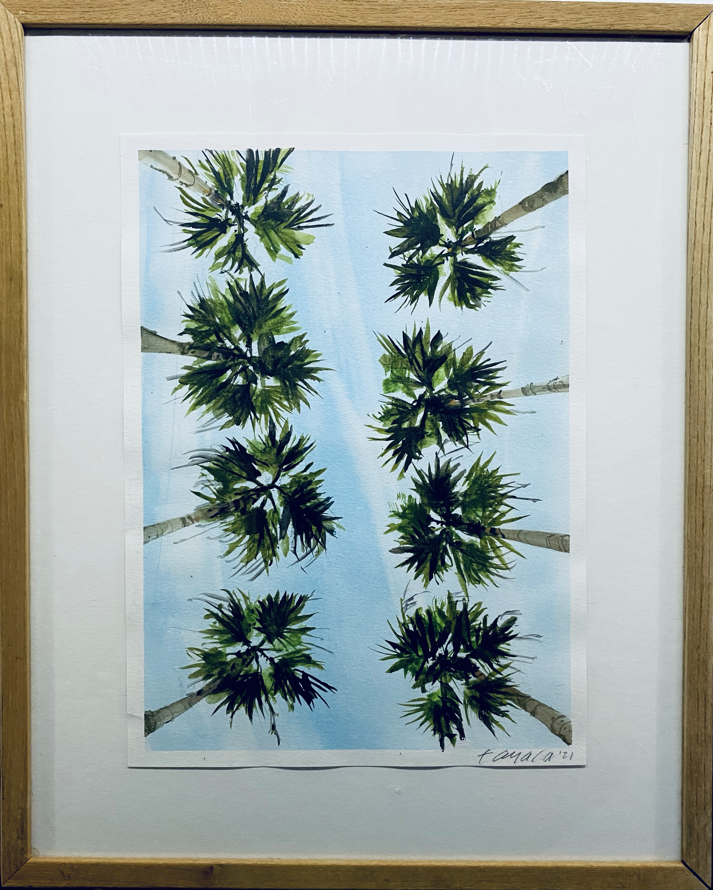 RODEO DRIVE PALMS
| 14"X17"X3/4"D OAK FRAMED | $500.