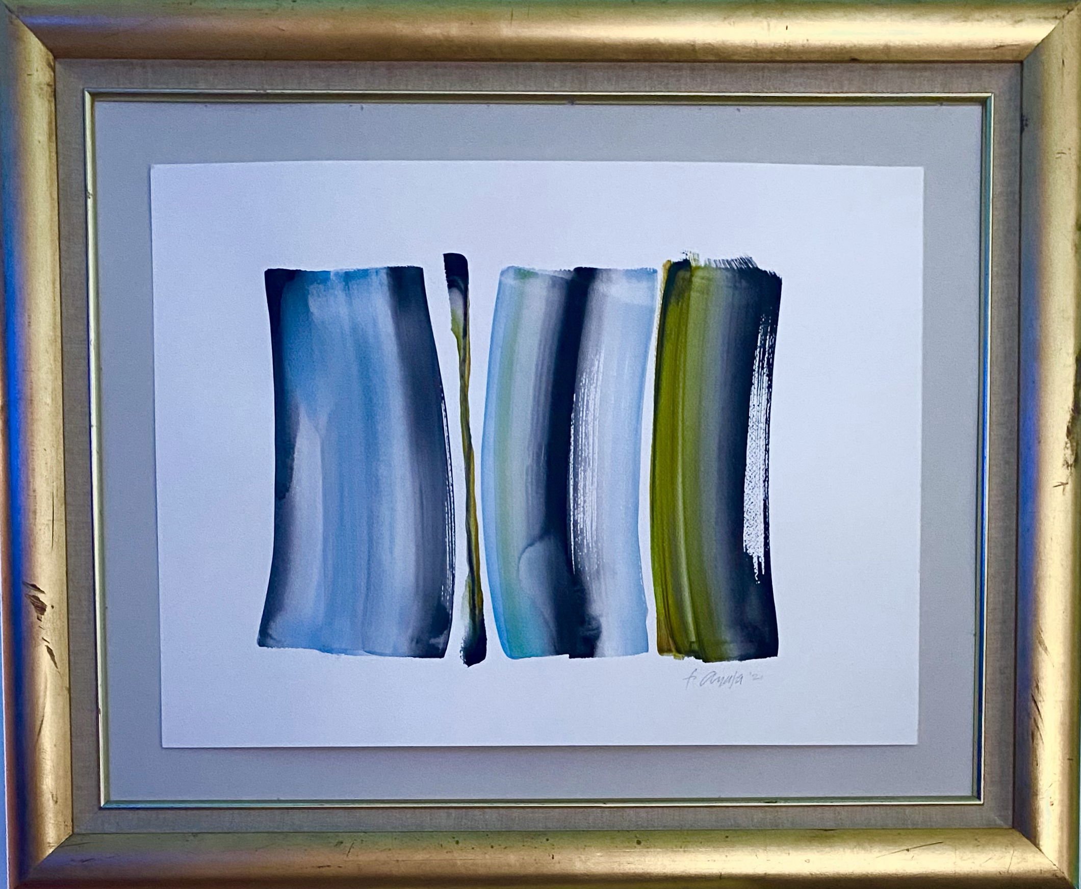 SURF BARCODE No6 
|  28"X33.5 GOLD FRAMED LINEN MATT | $900.