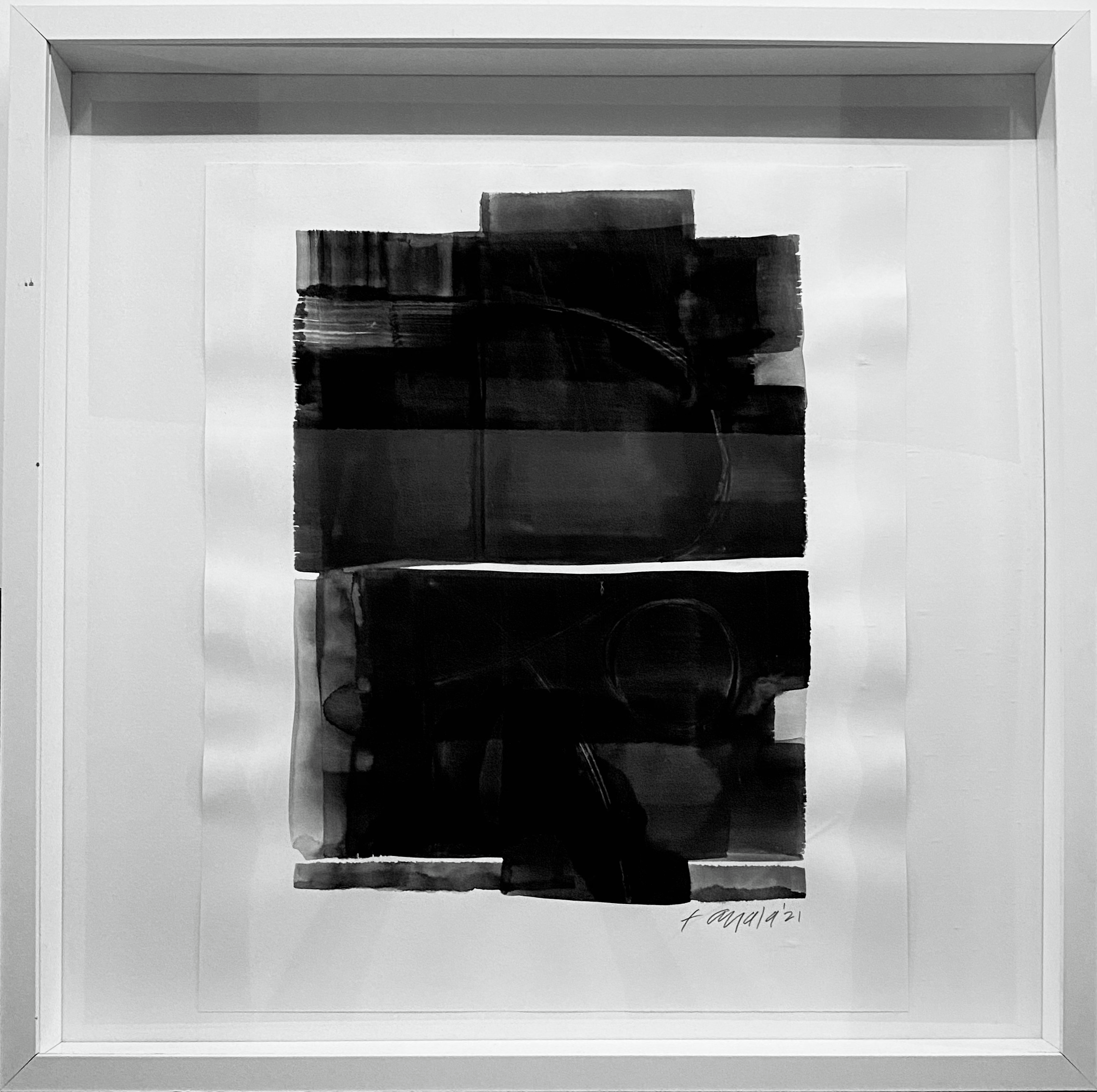 ABSTRACT No5 
| 21"x21"x2" MATTE WHITE FRAMED | $500.