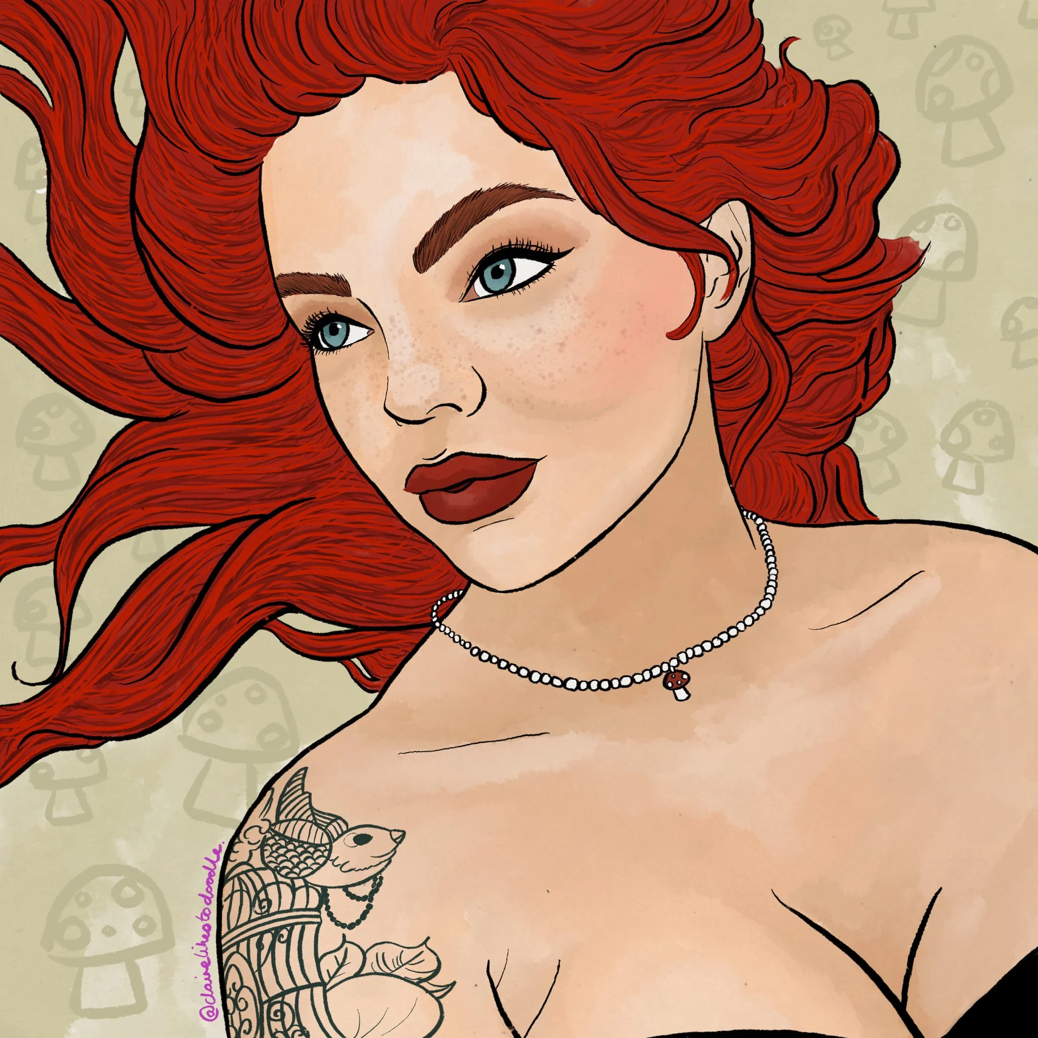 Rebecca Goodwin - Procreate, 2023.

A digital portrait of *spicy* content creator Rebecca Goodwin, who is simply just wonderful to draw.