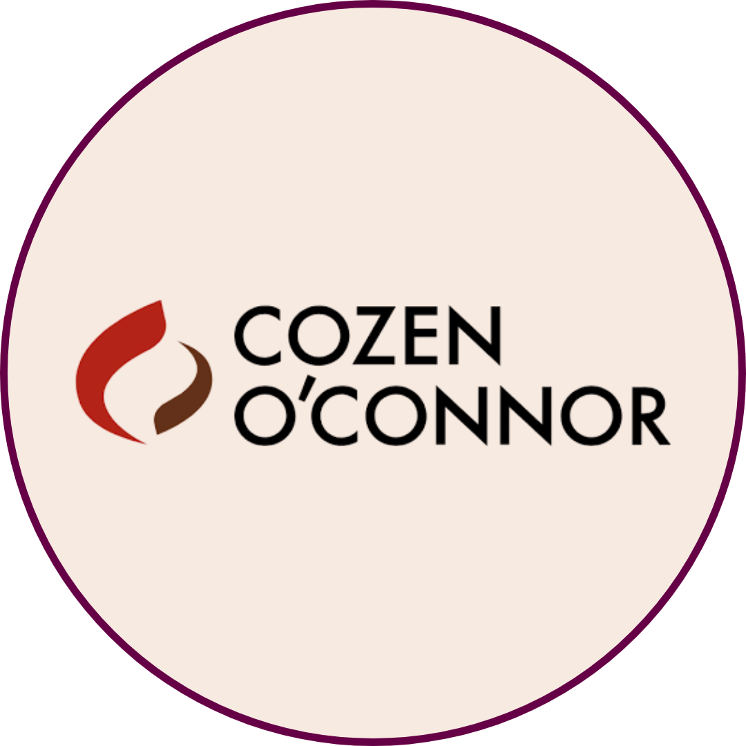 Cozen O'Connor logo on a tan background.