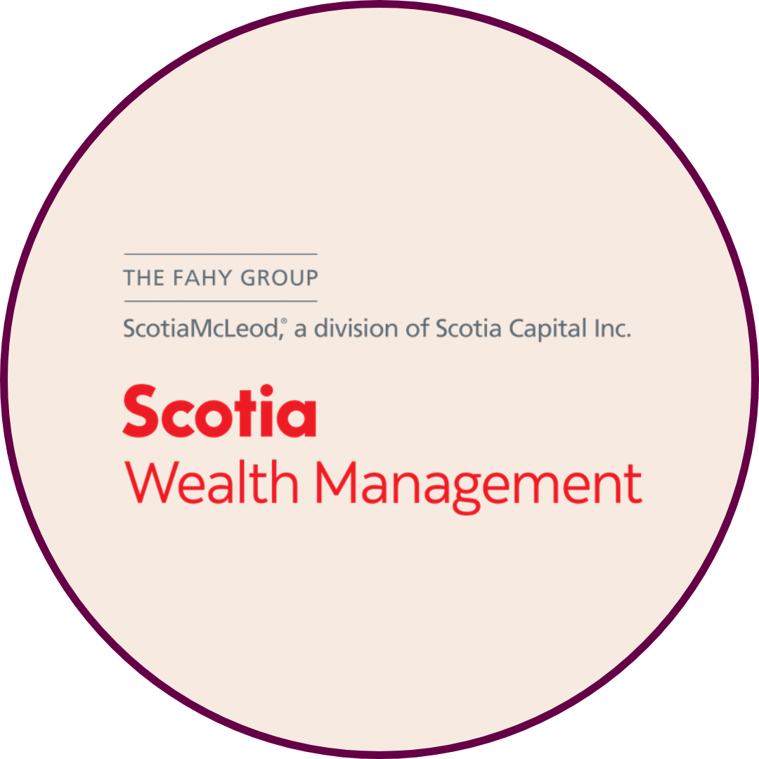 The Fahy Group | ScotiaMcleod Scotia Wealth Management logo on a tan background.