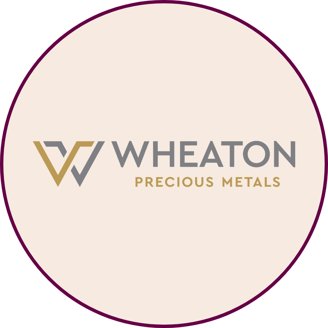 Wheaton Precious Metals logo on a tan background.