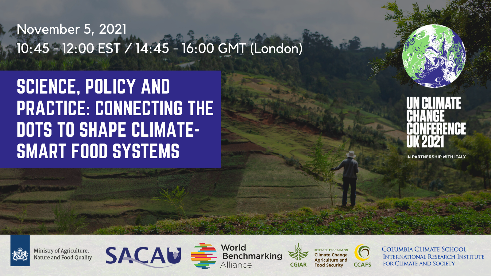 CLIMATESHOT: Science, policy and practice: Connecting the dots to shape climate-smart food systems