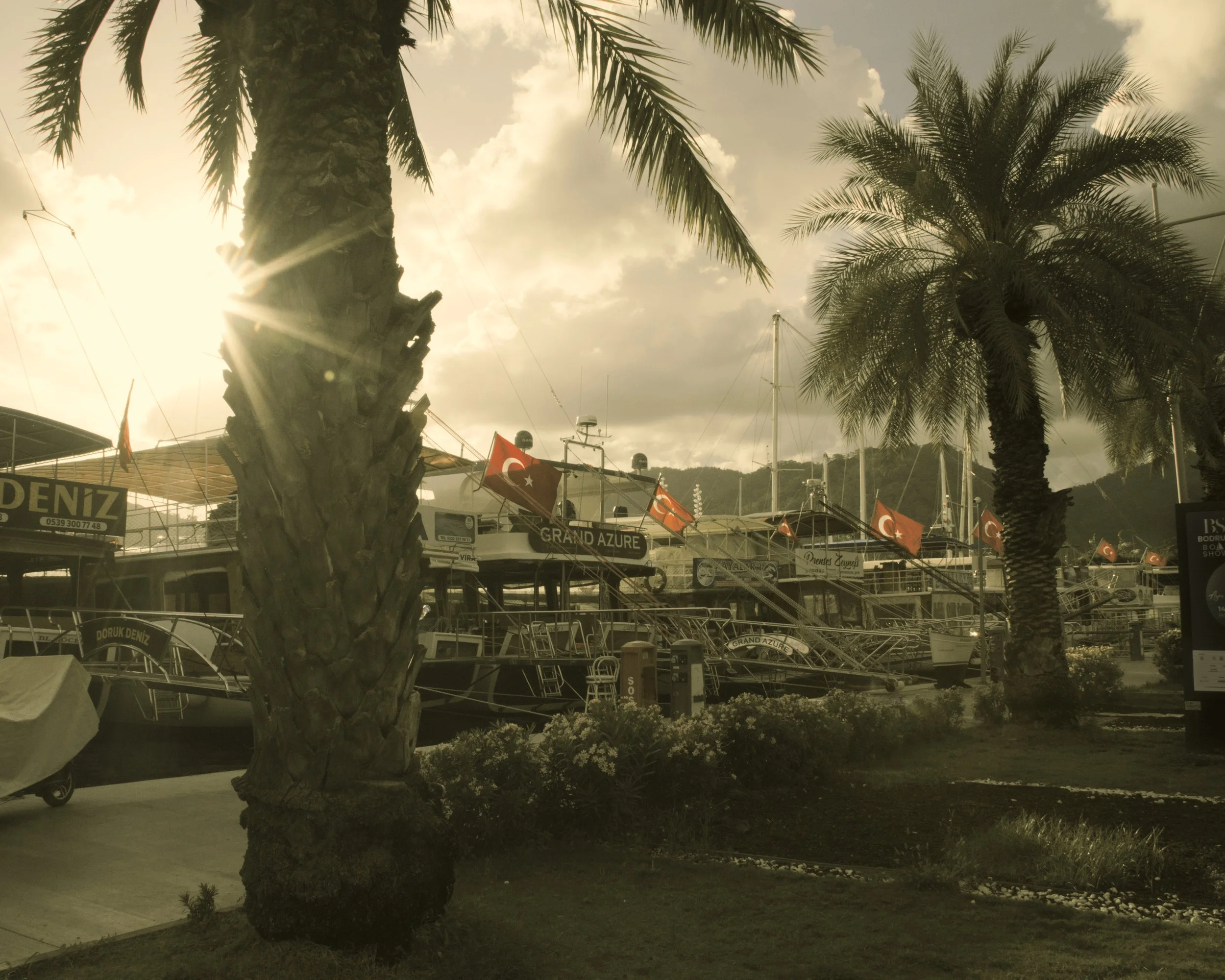 A view down the dock in Göcek.