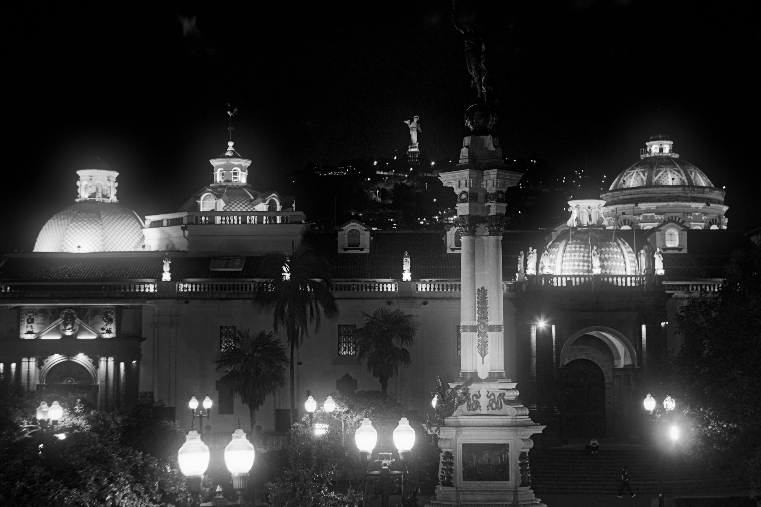 Quito shines at night.