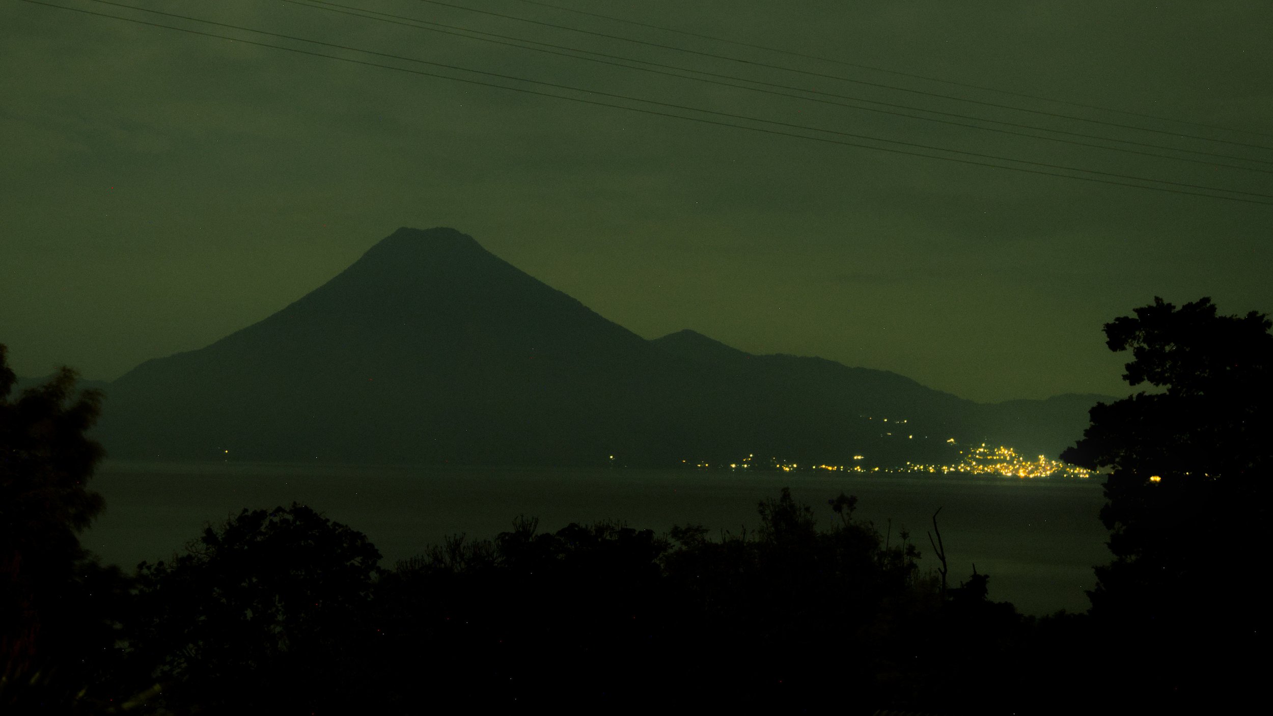 First light of the morning over Lake Atitlán.