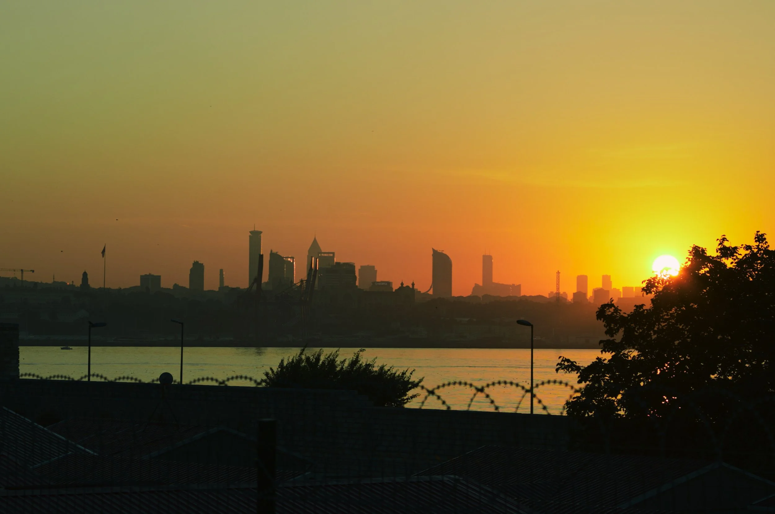 Sunrise over the Bosphorus Strait.