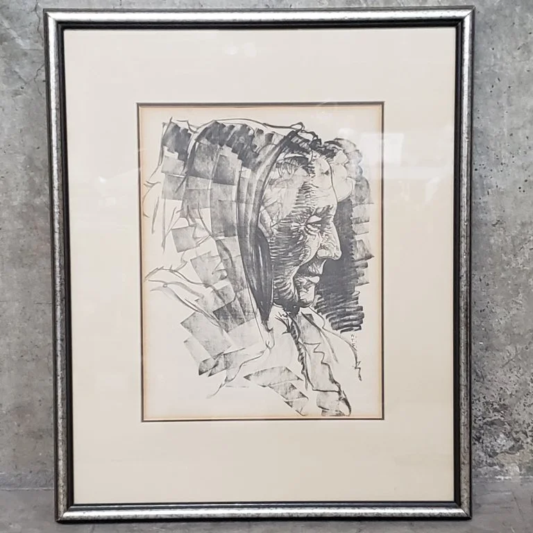 175 - Lot 291 - Signed charcoal drawing portrait.jpg