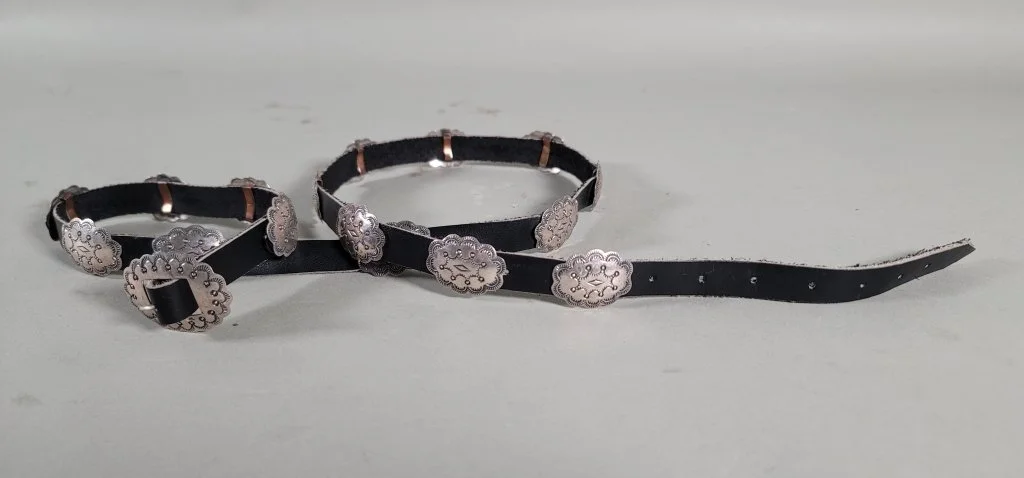 524 Silver, leather and copper belt.jpg