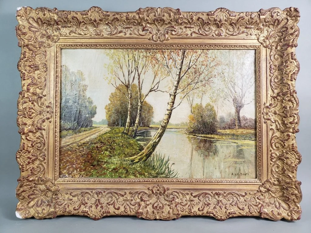 107 - Lot 147 - Signed R.V.D. Bosch Impressionist-style oil on.jpg