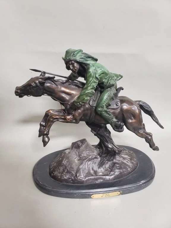 589 Antoine Bofill cast bronze Native American.jpg