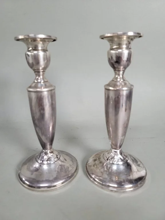 065 - Lot 545 - Sterling silver weighted candlesticks.jpg