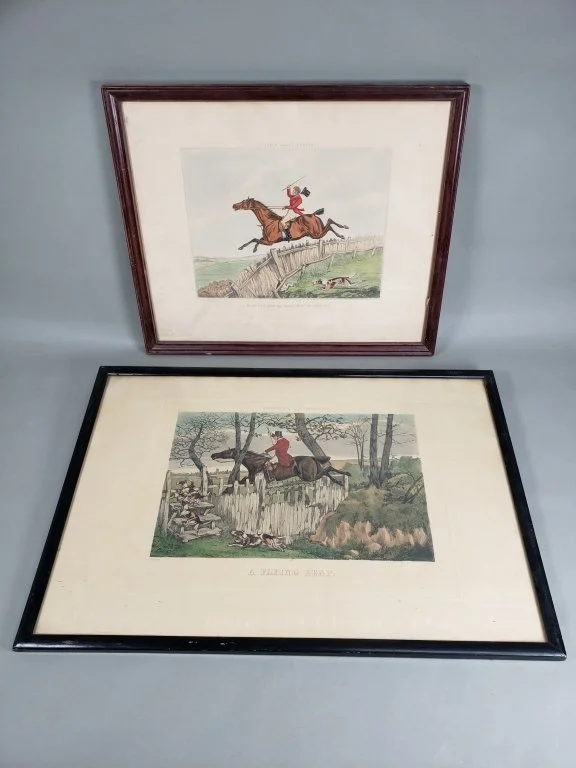 150 - Lot 462 - Pair of vintage hand colored etching.jpg
