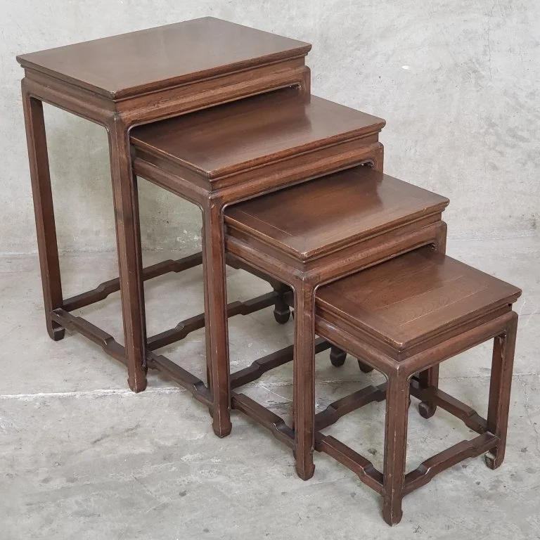 111 Vintage Asian walnut nesting tables.jpg