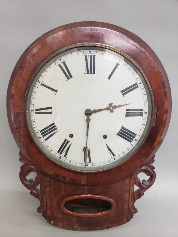 176_Lot_441_Antique_drop-dial_wall_clock.jpg