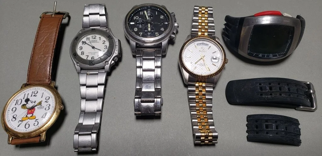 429 Group of watches, some Elgin, Casio, Fossil,.jpg