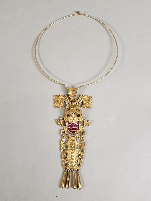 052 - Lot 613 - Vintage Salvador Teran for Marbel gold-plated choker and pendant.jpg
