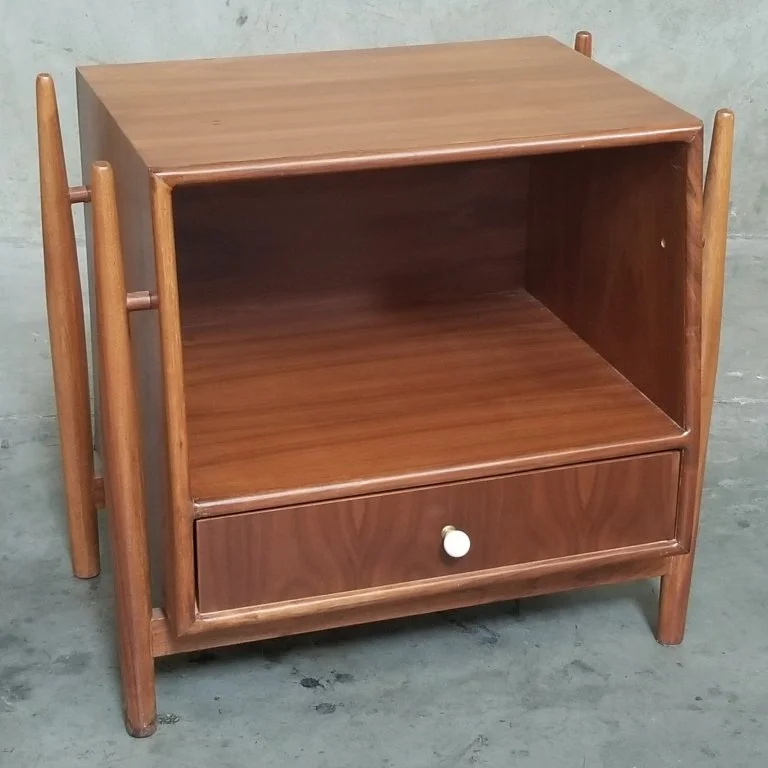 196 - Lot 168 - Kipp Stewart-style walnut finish nightstand.jpg