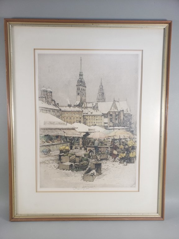 117 - Lot 90 - Pencil-signed Robert Kasimir etching under glass.jpg