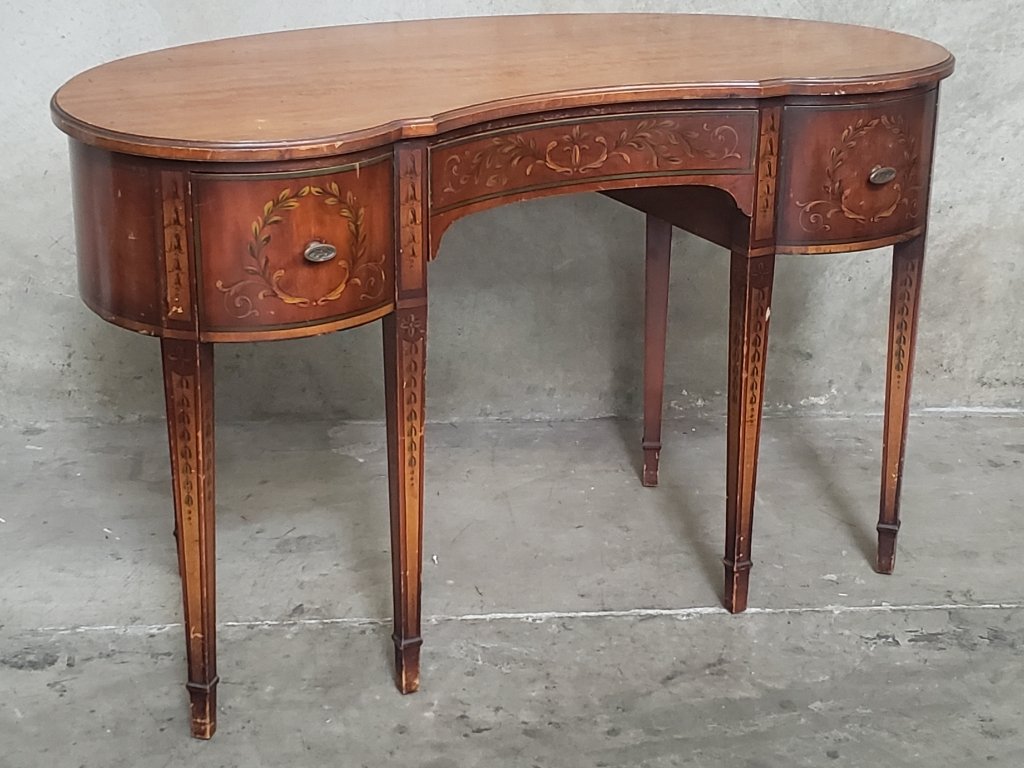 064 - Lot 119 - Vintage satinwood kidney shaped desk.jpg