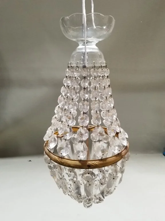 446 Vintage French empire style crystal chandelier.jpg