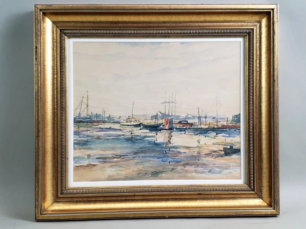 069 - 410 Wilson Silsby signed watercolor maritime painting.jpg