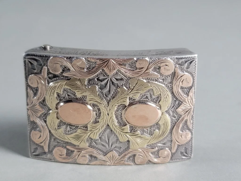 514 Sterling silver and 18k gold belt buckle.jpg
