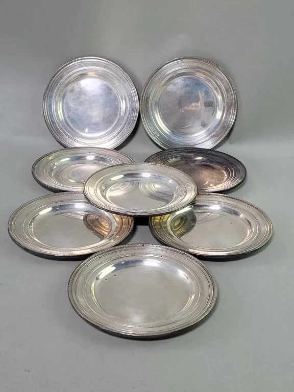 017 - Lot 390 - Eight Gorham sterling silver plates.jpg