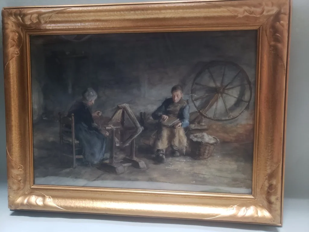 024_Lot_121_Jacob_Simon_Hendrik_Kever_signed_watercolor,_Interior_with_Women_Spooling_Yarn.jpg