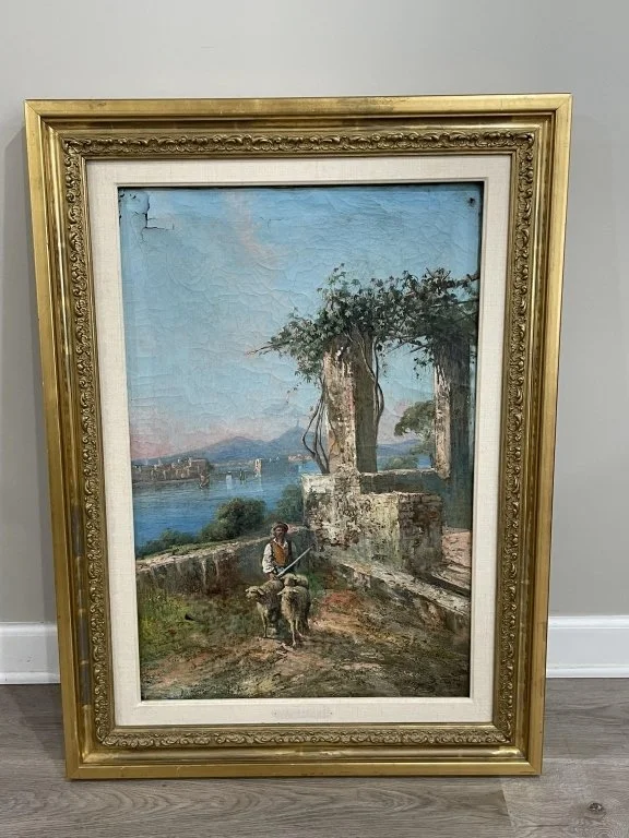 077 - Lot 381h - Signed framed antique oil on canvas.jpg