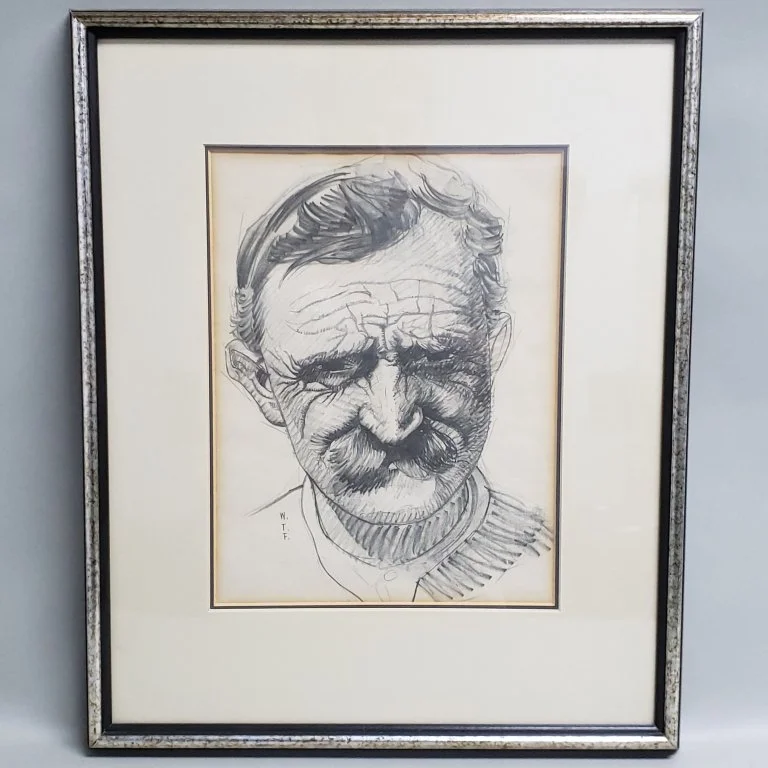 173 - Lot 277 - Signed charcoal drawing portrait.jpg