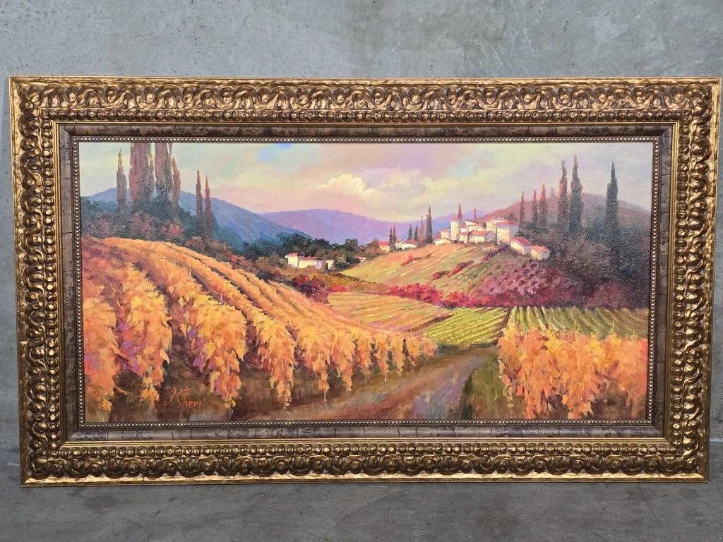 122 - Lot 253 - Irene Sheri signed oil on canvas vineyard landscape.jpg