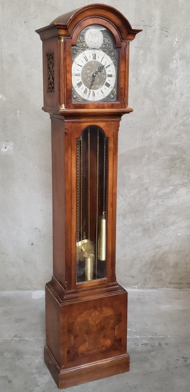 058 - 409 Kienzle German walnut grandfather clock with key.jpg